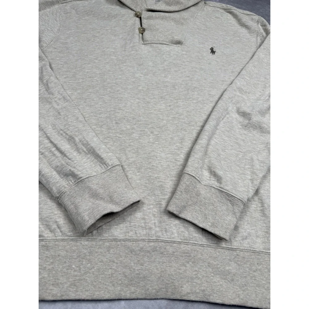 Polo Ralph Lauren‎ Sweater Mens Large Shawl Collar Pullover Cotton Blend